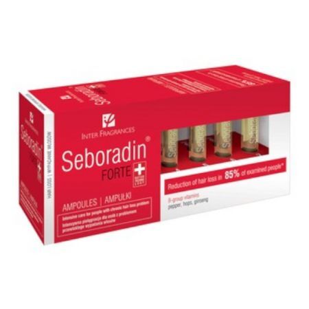 Seboradin Forte, ampułki przeciw wypadadniu włosów, 14 ampułek po 5,5 ml
