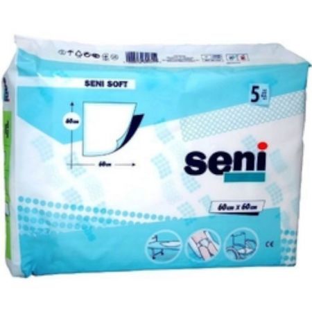 Seni Soft, podkłady higieniczne,  60 cm x 60 cm, 5 szt.