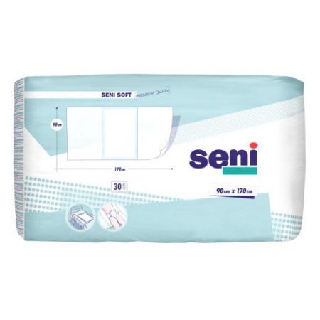 Seni Soft, podkłady higieniczne, 90 x 170 cm, 30 szt.