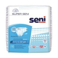 SENI Super Air, Pieluchomajtki rozmiar XL, 10 sztuk
