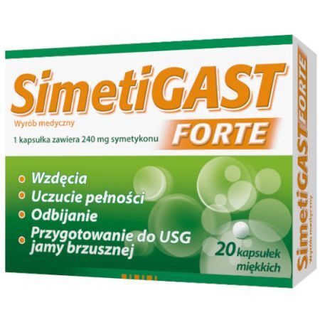 Simetigast Forte 0,24g 20 kapsułek