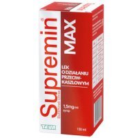 Supremin MAX 1,5 mg/ml, syrop o działaniu przeciwkaszlowym, 150 ml
