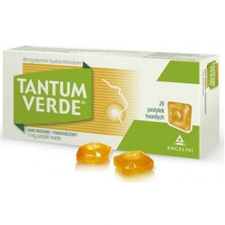 Tantum Verde smak miodowo - pomaranczowy x 20 pastylek