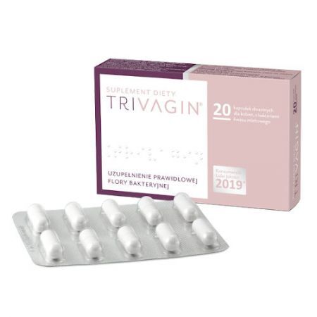 Trivagin, bakterie kwasu mlekowego dla kobiet, 20 kapsułek doustnych