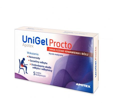 UniGel Apotex Procto 5 czopków doodbytniczych