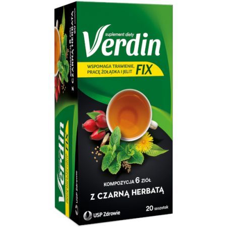Verdin Fix z czarna herbatą 20 saszetek