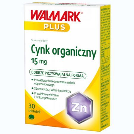 Walmark, Cynk organiczny, 15 mg, tabletki, 30 szt.