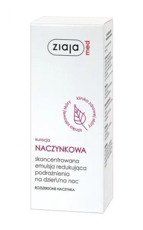 Ziaja Med Kuracja Naczynkowa, skoncentrowana emulsja redukująca podrażnienia na dzień/noc, 30 ml